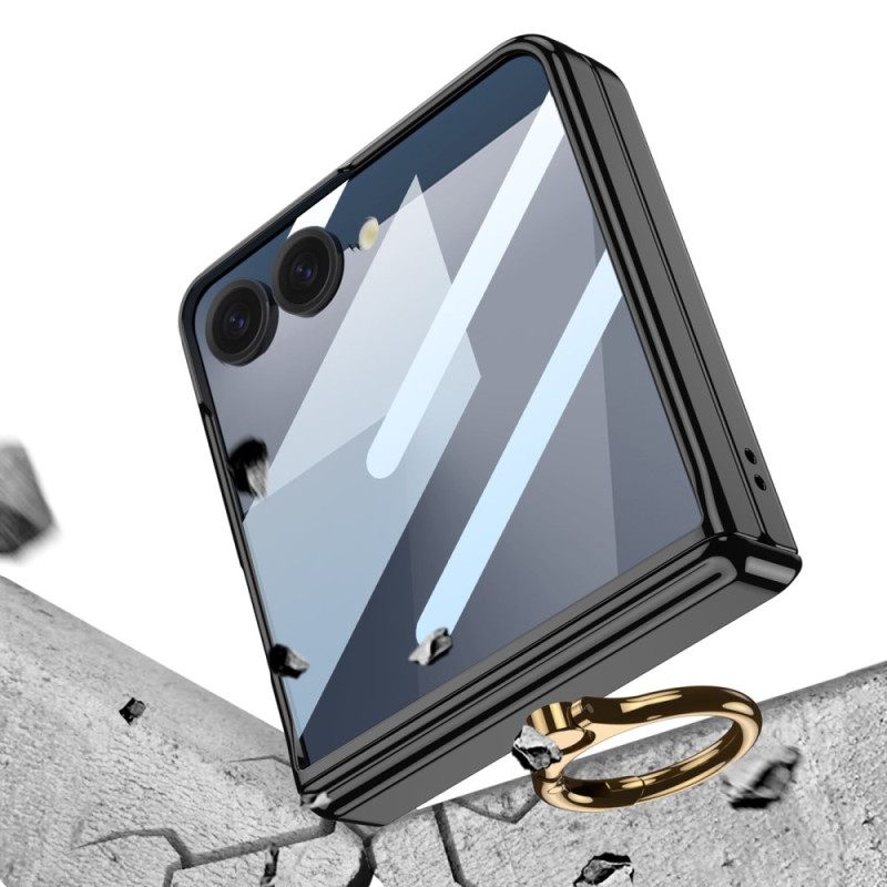 Kuori Samsung Galaxy Z Flip 7 Läpinäkyvä Jalustalla Ja Magneettisella Suojauksella Gkk