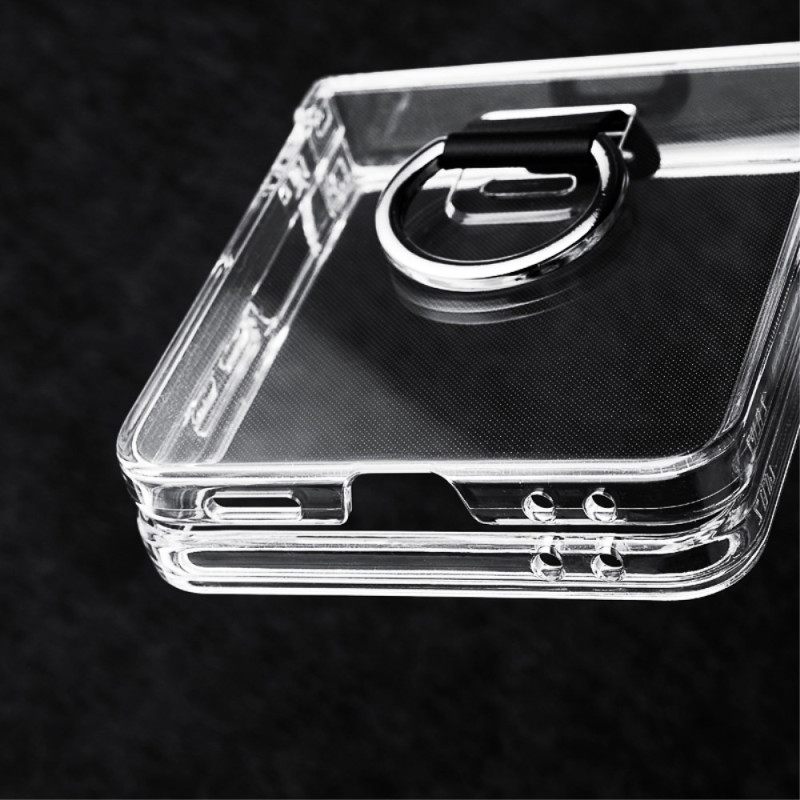 Kuori Samsung Galaxy Z Flip 7 Läpinäkyvä Sormuspidikkeellä Suojakuori