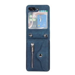 Kuori Samsung Galaxy Z Flip 7 Lompakko Nauhalla Ja Olkahihnalla