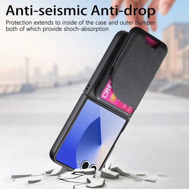Kuori Samsung Galaxy Z Flip 7 Magneettinen Pidikkeellä Ja Irrotettavalla Korttipidikkeellä