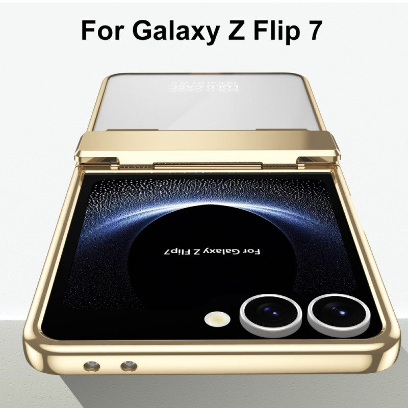 Kuori Samsung Galaxy Z Flip 7 Metallinen Reunus Näytönsuojalla