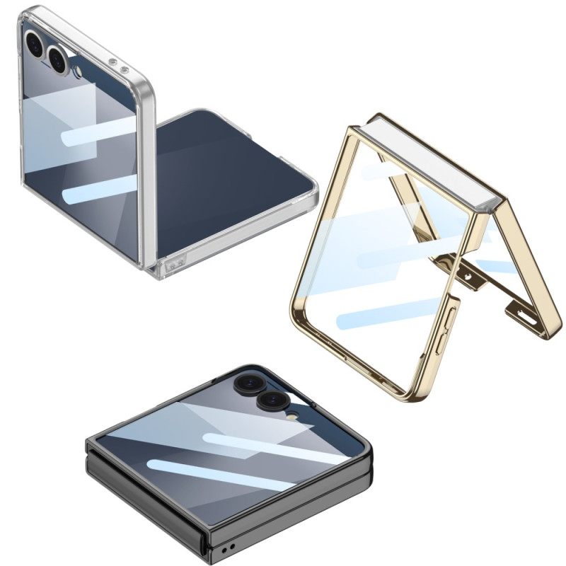 Kuori Samsung Galaxy Z Flip 7 Metallinhohtoinen Näytönsuoja Ja Reunat