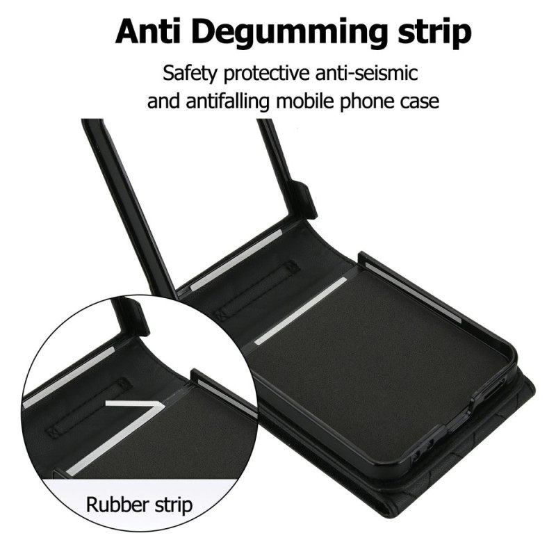 Kuori Samsung Galaxy Z Flip 7 Rfid-suojattu Korttikotelo Ja Hihna