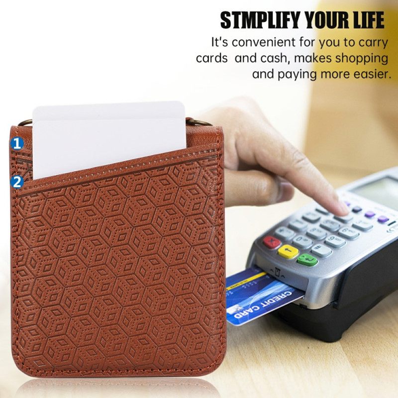 Kuori Samsung Galaxy Z Flip 7 Rombinen Korttikotelo Suojakuori