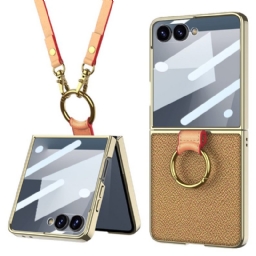 Kuori Samsung Galaxy Z Flip 7 Sormuspidike Ja Irrotettava Olkahihna