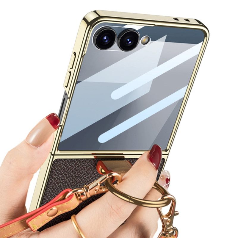 Kuori Samsung Galaxy Z Flip 7 Sormuspidike Ja Irrotettava Olkahihna