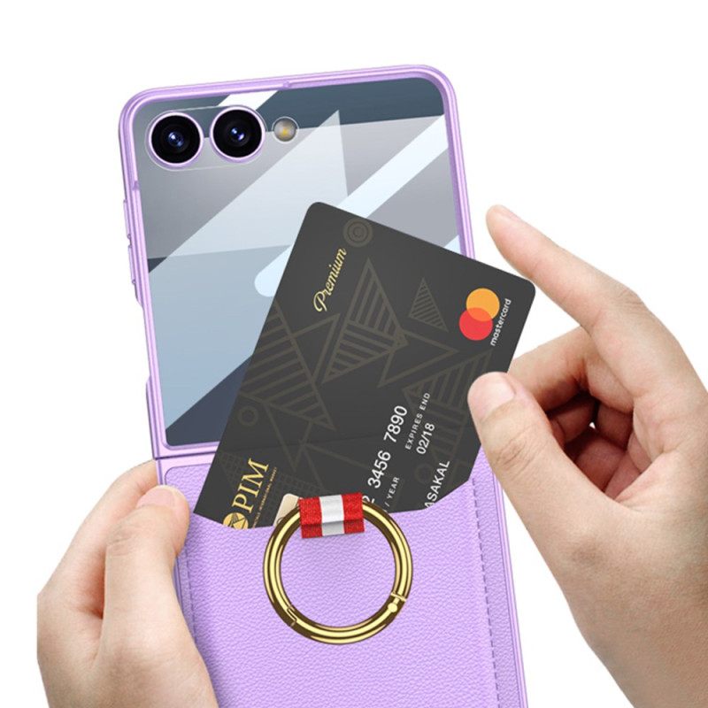 Kuori Samsung Galaxy Z Flip 7 Sormusteline Ja Korttiteline Suojakuori