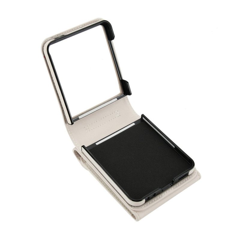 Kuori Samsung Galaxy Z Flip 7 Tikattu Lompakko Ja Hihna Suojakuori