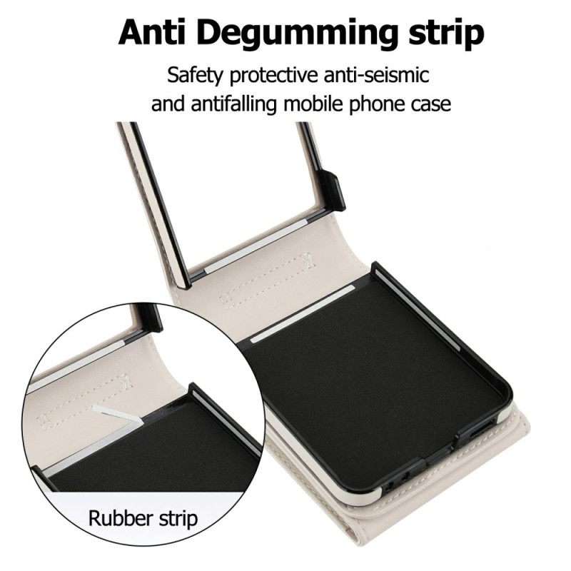 Kuori Samsung Galaxy Z Flip 7 Tikattu Lompakko Ja Hihna Suojakuori