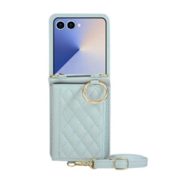 Kuori Samsung Galaxy Z Flip 7 Tikattu Lompakko Olkahihnalla