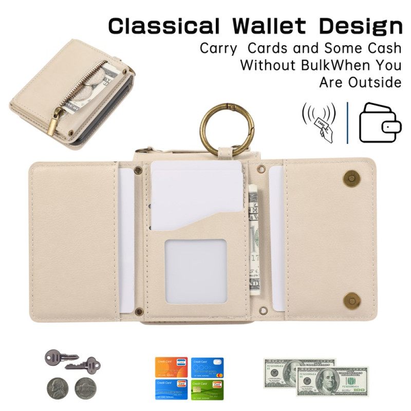 Puhelinkuoret Samsung Galaxy Z Flip 7 Lompakko Ja Olkahihna