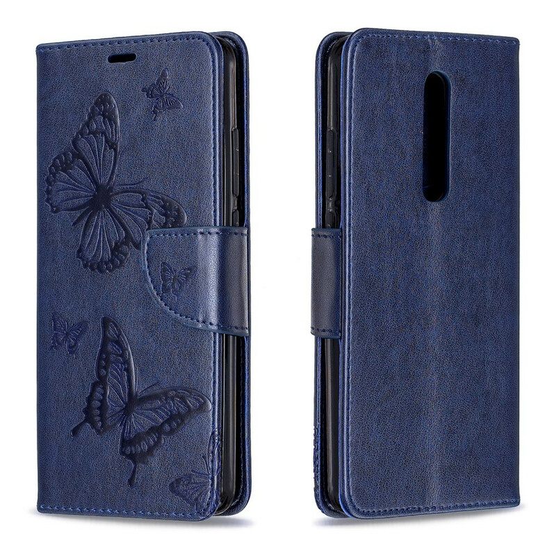 Kotelot Xiaomi Mi 9T / Mi 9T Pro Suojaketju Kuori Butterflies Painettu Hihna