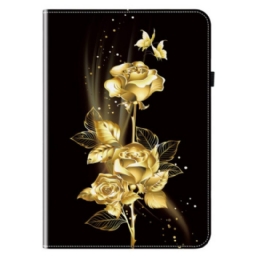 Kotelot Samsung Galaxy Tab S10 Plus Kultaiset Ruusut