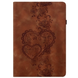 Kuoret Samsung Galaxy Tab S10 Plus Puhelinkuoret Mokkanahkaefekti Sydämet