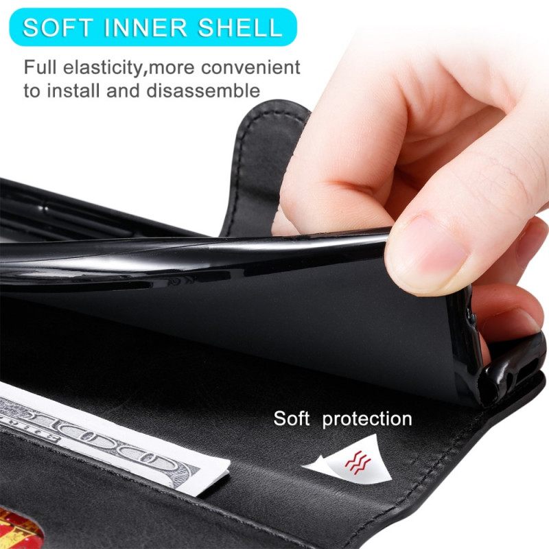 Kotelot Samsung Galaxy A03s Faux Leather Retro