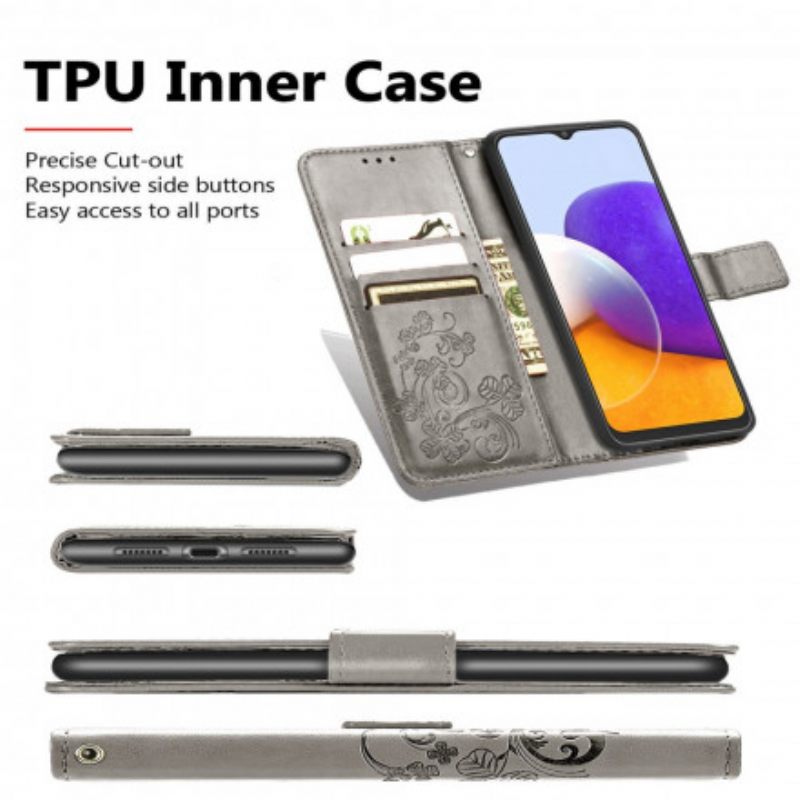 Flip Case Samsung Galaxy A22 4G Four Leaf Clover
