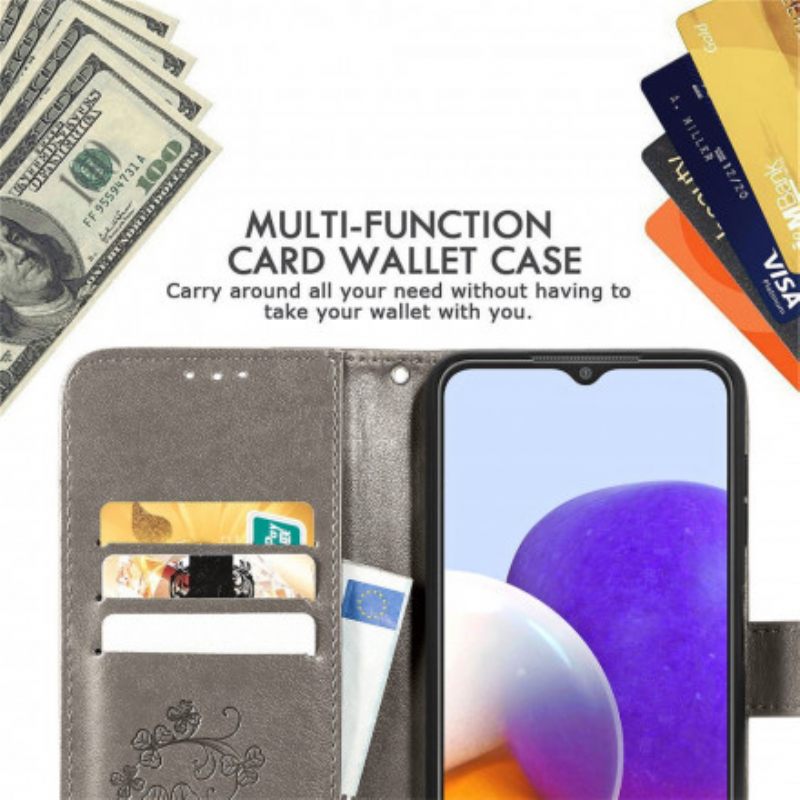 Flip Case Samsung Galaxy A22 4G Four Leaf Clover