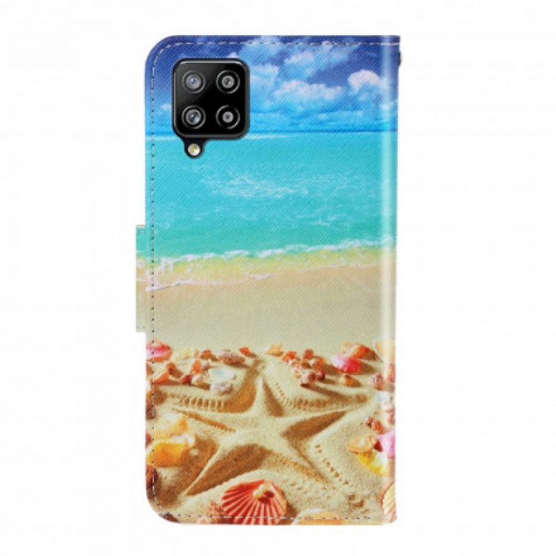 Kotelot Samsung Galaxy A22 4G Suojaketju Kuori Beach Lanyardissa