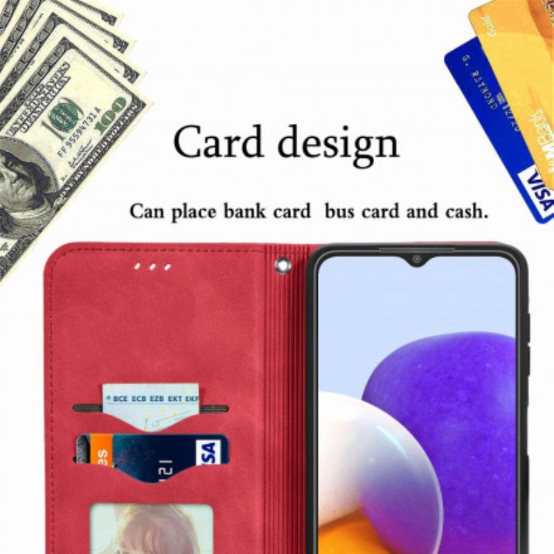 Puhelinkuoret Samsung Galaxy A22 4G Kotelot Flip Faux Leather Vintage