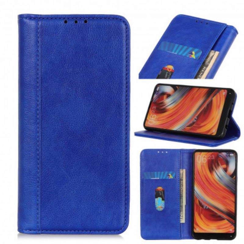 Puhelinkuoret Samsung Galaxy A22 4G Kotelot Flip Split Litchi Nahkaversio