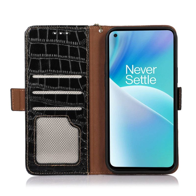 Kotelot OnePlus 10T 5G Crocodile Style Rfid