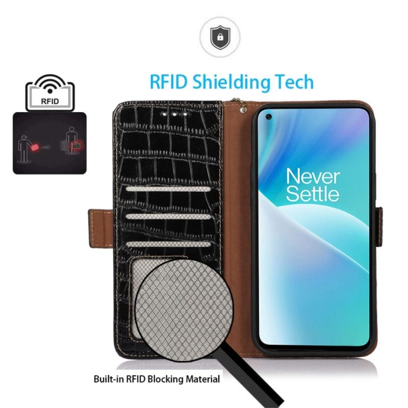 Kotelot OnePlus 10T 5G Crocodile Style Rfid