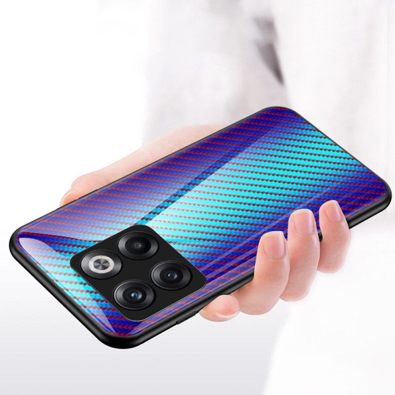 Kuori OnePlus 10T 5G Carbon Fiber Karkaistu Lasi