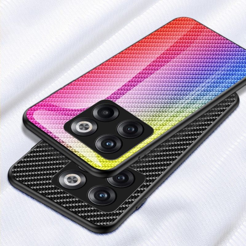 Kuori OnePlus 10T 5G Carbon Fiber Karkaistu Lasi