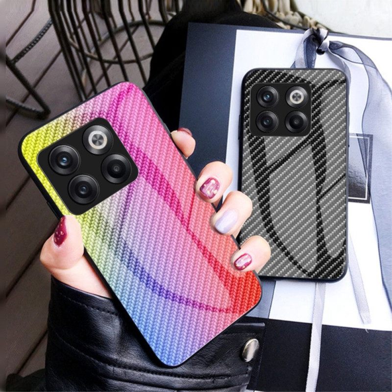 Kuori OnePlus 10T 5G Carbon Fiber Karkaistu Lasi