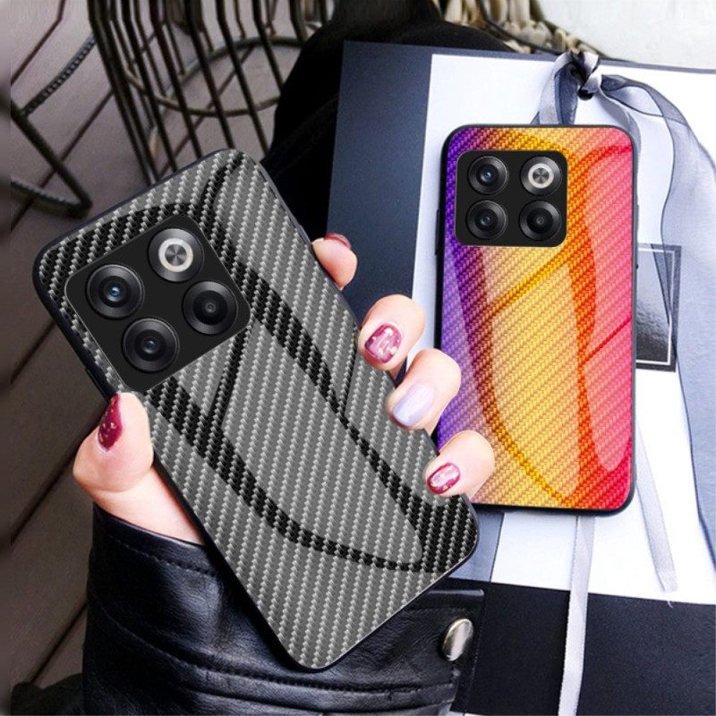 Kuori OnePlus 10T 5G Carbon Fiber Karkaistu Lasi