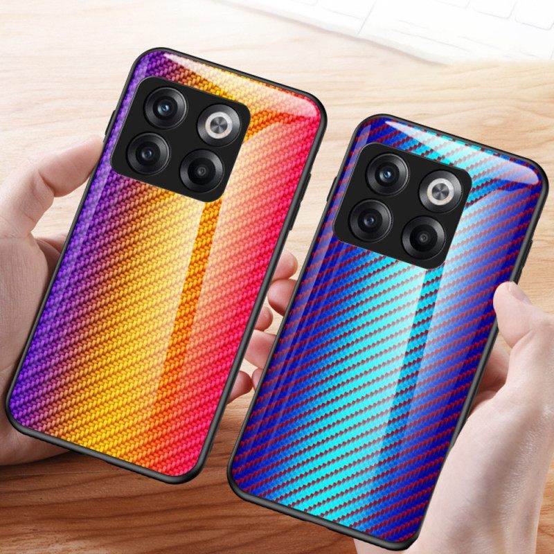 Kuori OnePlus 10T 5G Carbon Fiber Karkaistu Lasi