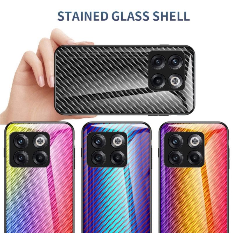 Kuori OnePlus 10T 5G Carbon Fiber Karkaistu Lasi