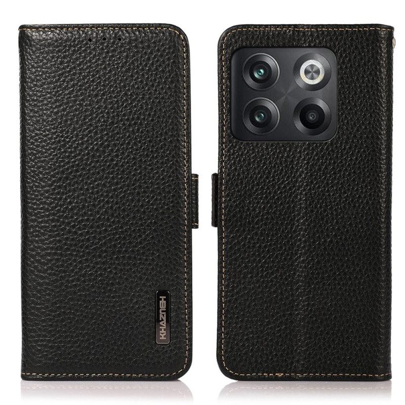 Nahkakotelo OnePlus 10T 5G Litchi Nahka Khazneh Rfid