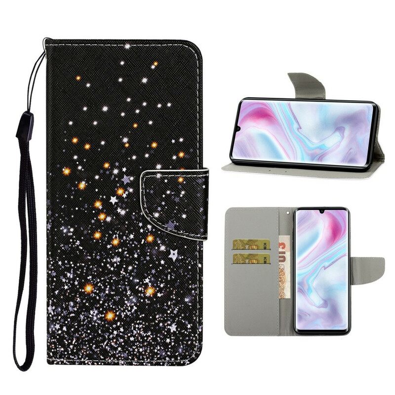 Kotelot Samsung Galaxy A31 Stars And Sequins With Lanyard