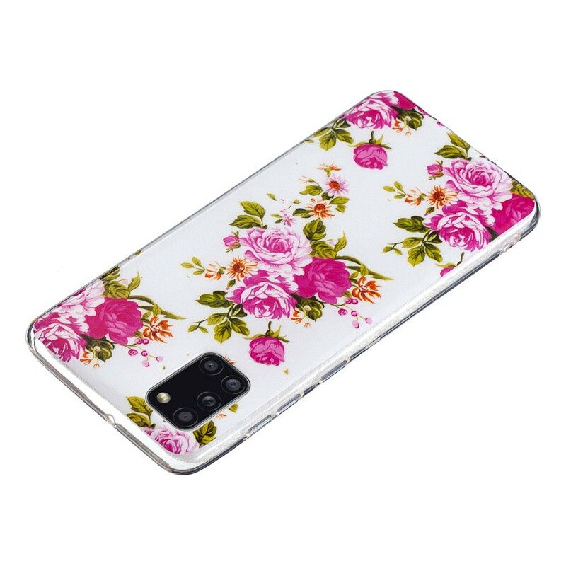 Kuori Samsung Galaxy A31 Fluorescent Liberty Flowers