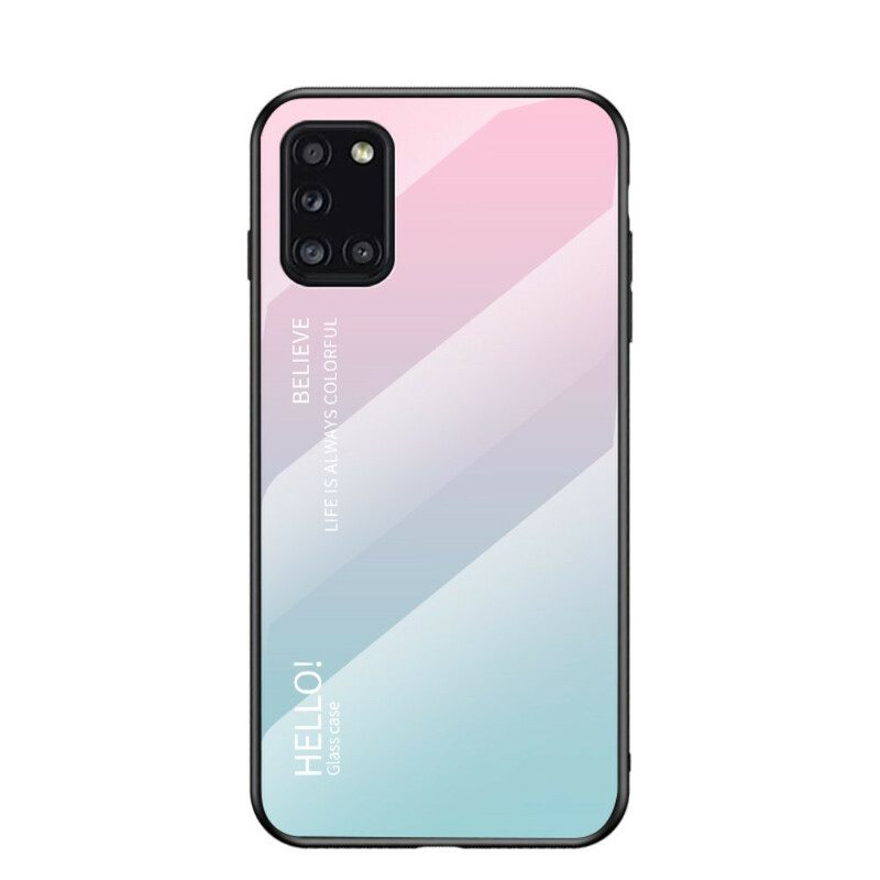 Kuori Samsung Galaxy A31 Tempered Glass Hei