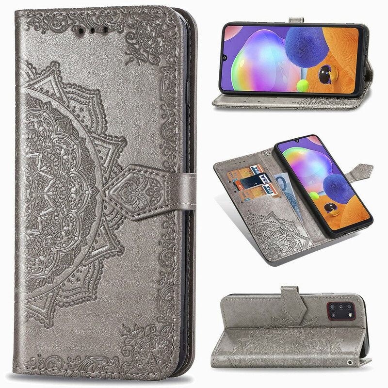 Nahkakotelo Samsung Galaxy A31 Mandala Keskiaika