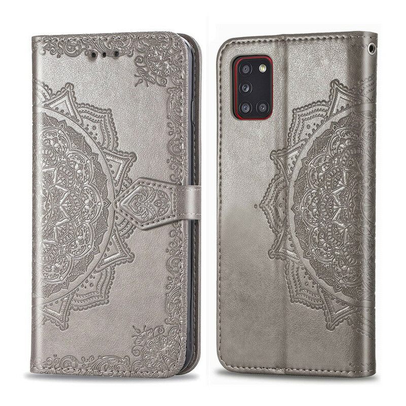 Nahkakotelo Samsung Galaxy A31 Mandala Keskiaika