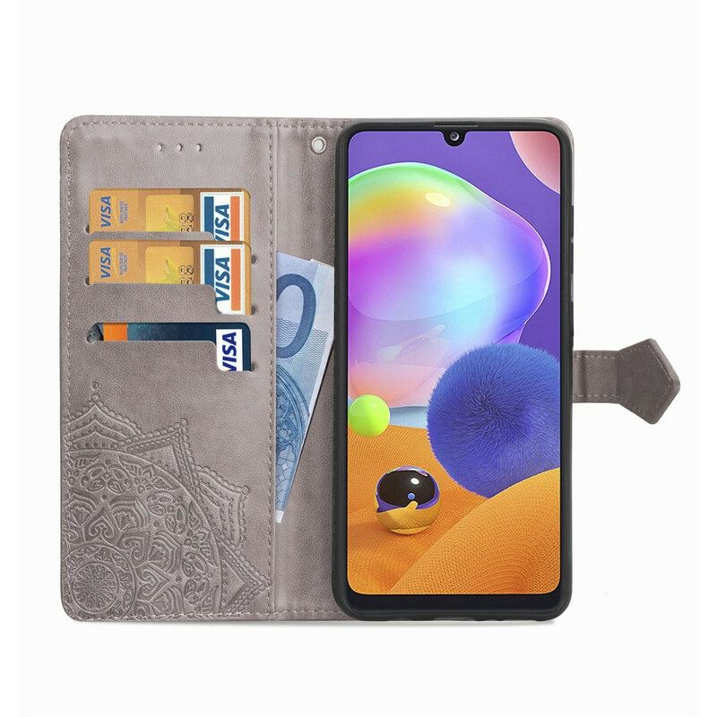 Nahkakotelo Samsung Galaxy A31 Mandala Keskiaika