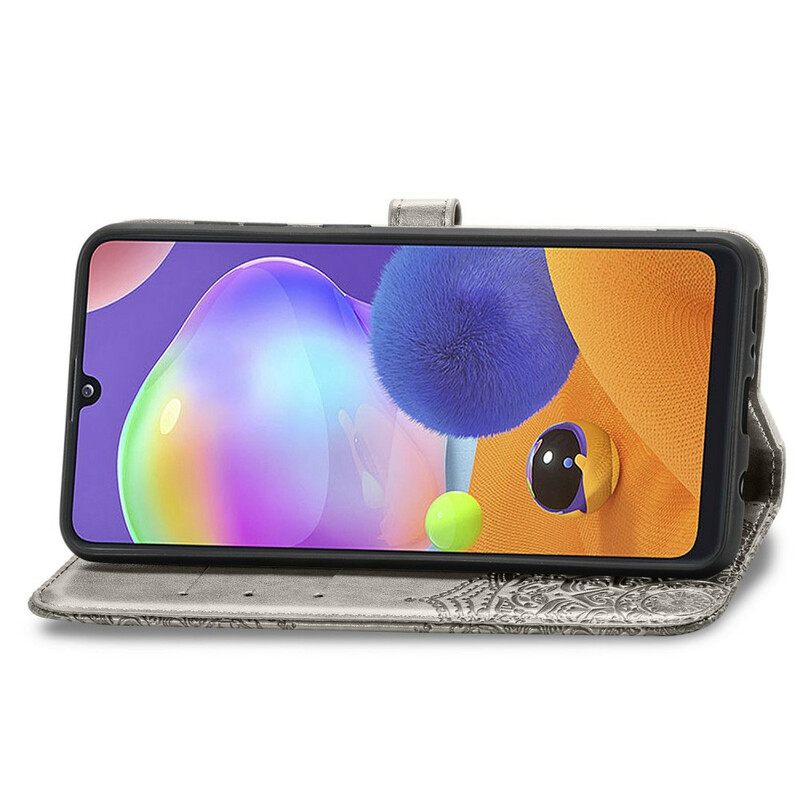 Nahkakotelo Samsung Galaxy A31 Mandala Keskiaika