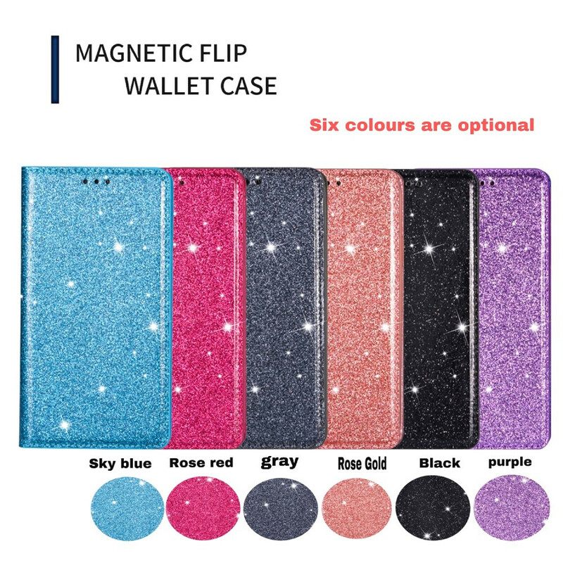 Puhelinkuoret Samsung Galaxy A31 Kotelot Flip Style Paljetteja