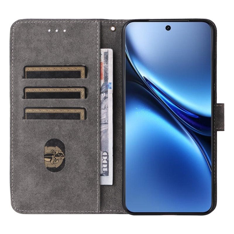 Kotelot Vivo X200 Puhelinkuoret Mokkanahka Hihnalla