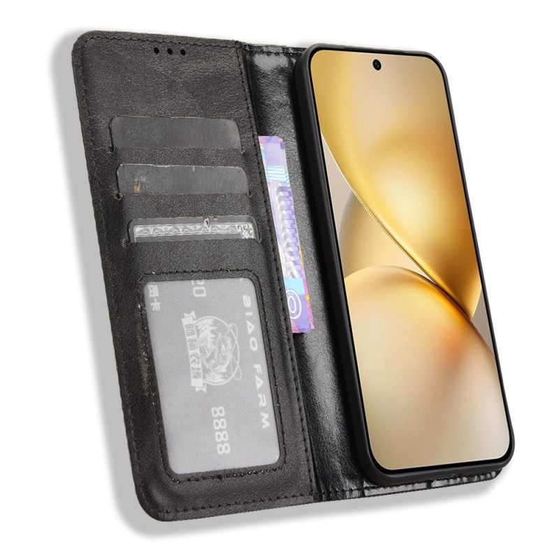 Nahkakotelo Vivo X200 Puhelinkuoret Vintage Reunus