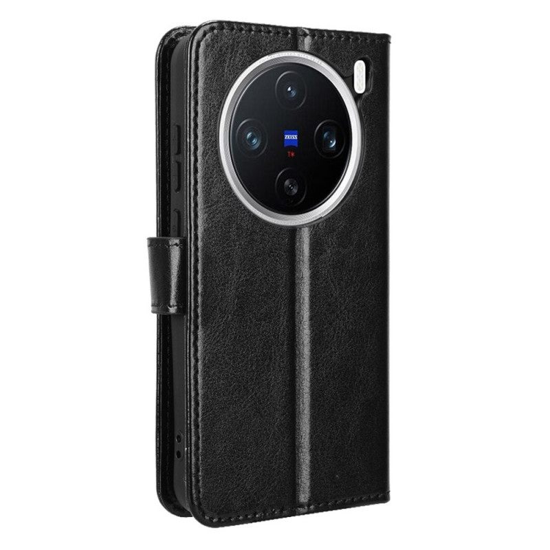 Nahkakotelo Vivo X200 Räikeä Keinonahka