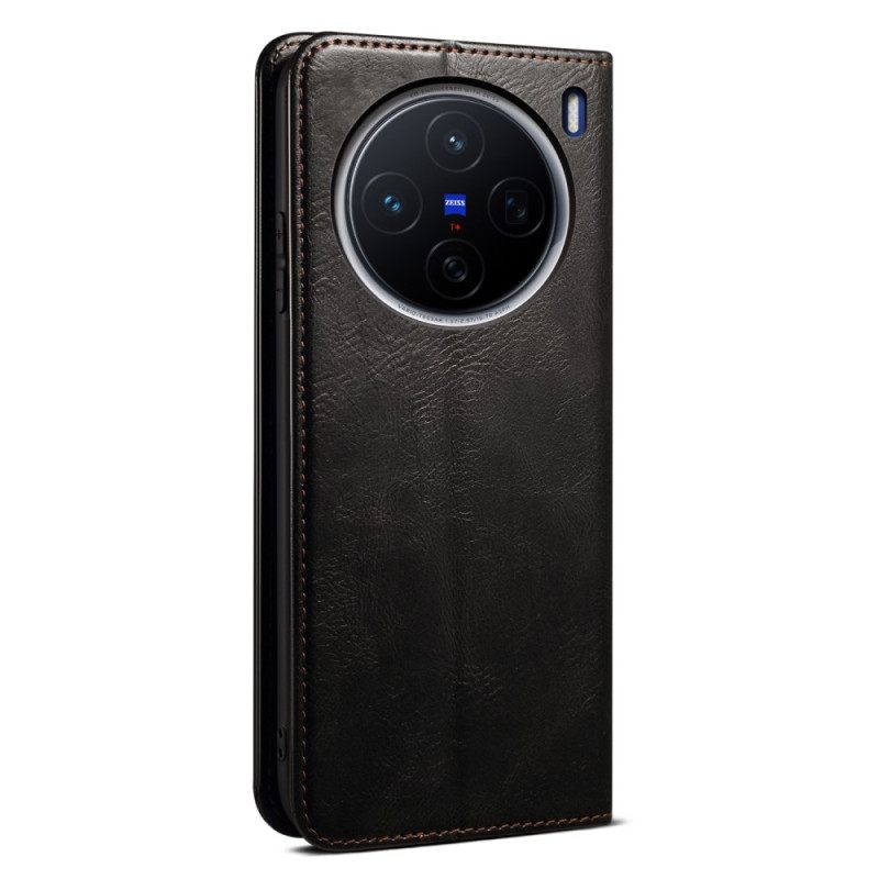 Nahkakotelo Vivo X200 Vahattu Keinonahka