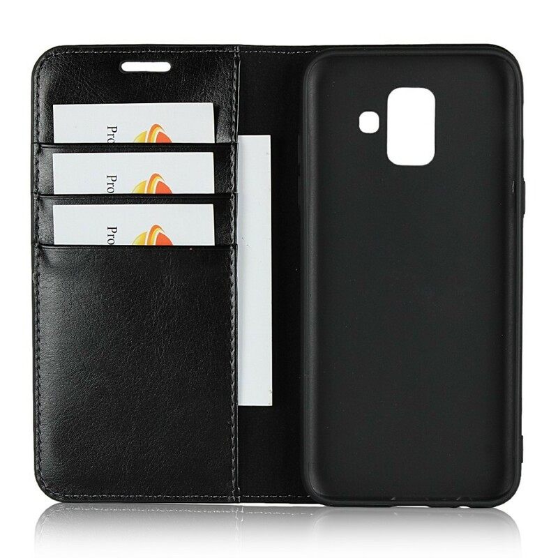 Puhelinkuoret Samsung Galaxy A6 Kotelot Flip Plus Antique Faux Leather