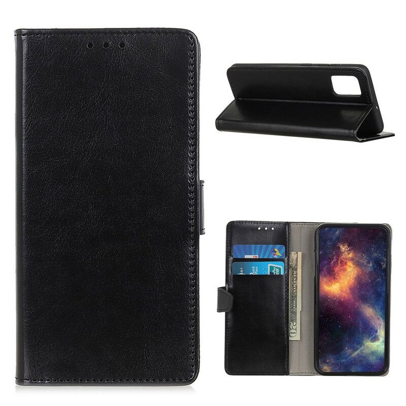 Flip Case Huawei P Smart 2021 Yksinkertainen Kiiltävä Nahkaefekti