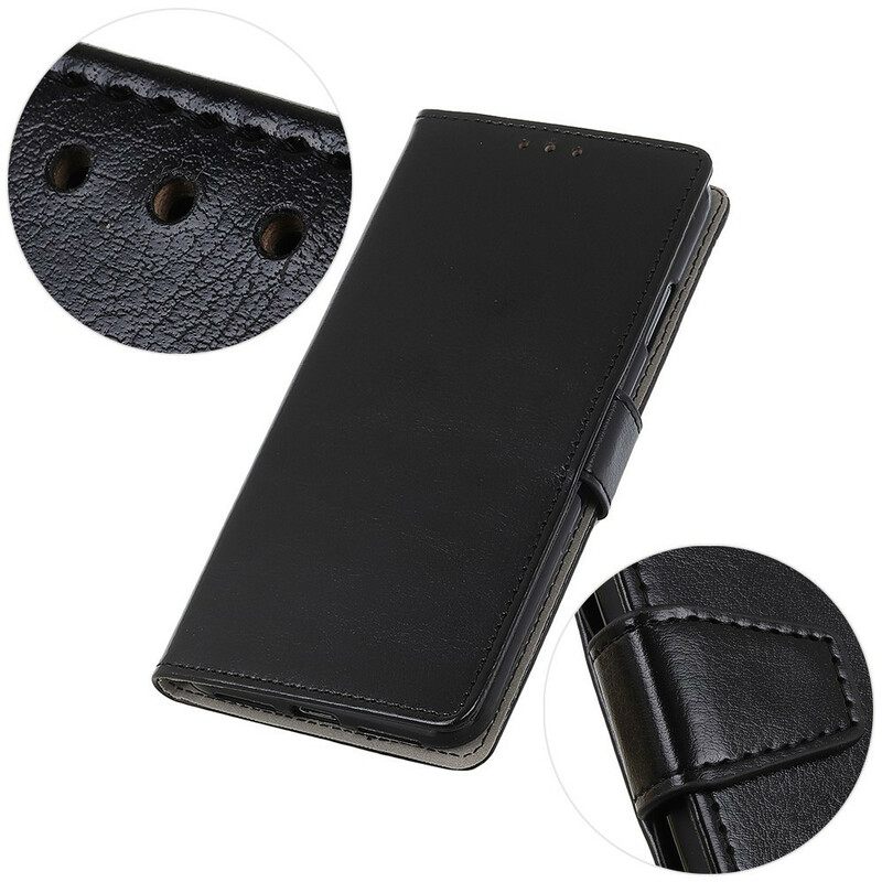 Flip Case Huawei P Smart 2021 Yksinkertainen Kiiltävä Nahkaefekti