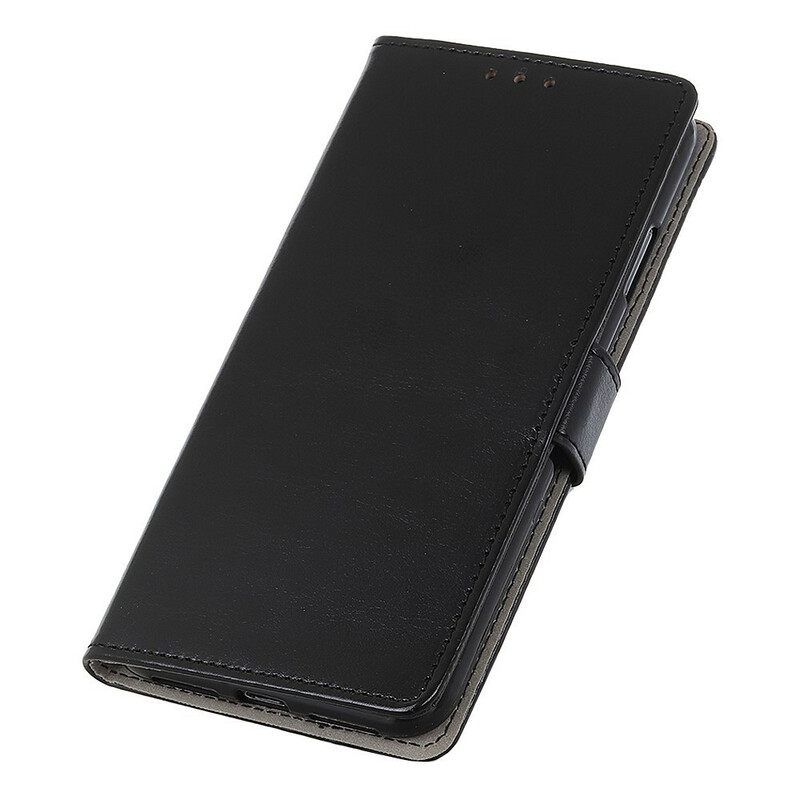 Flip Case Huawei P Smart 2021 Yksinkertainen Kiiltävä Nahkaefekti