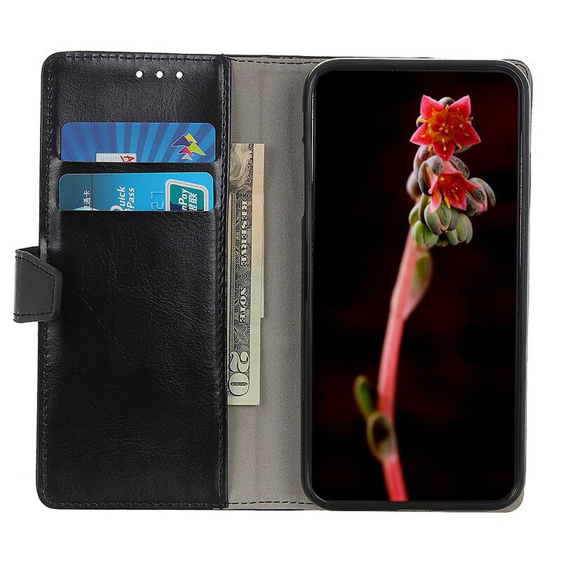 Flip Case Huawei P Smart 2021 Yksinkertainen Kiiltävä Nahkaefekti